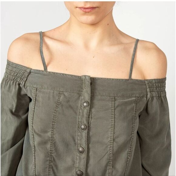 NWT The Kooples Lorie Pleated Jumpsuit In Green - Picture 4 of 7